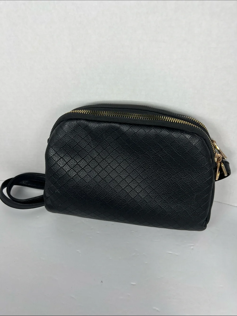 Sleek Black Crossbody Bag and Wallet Set